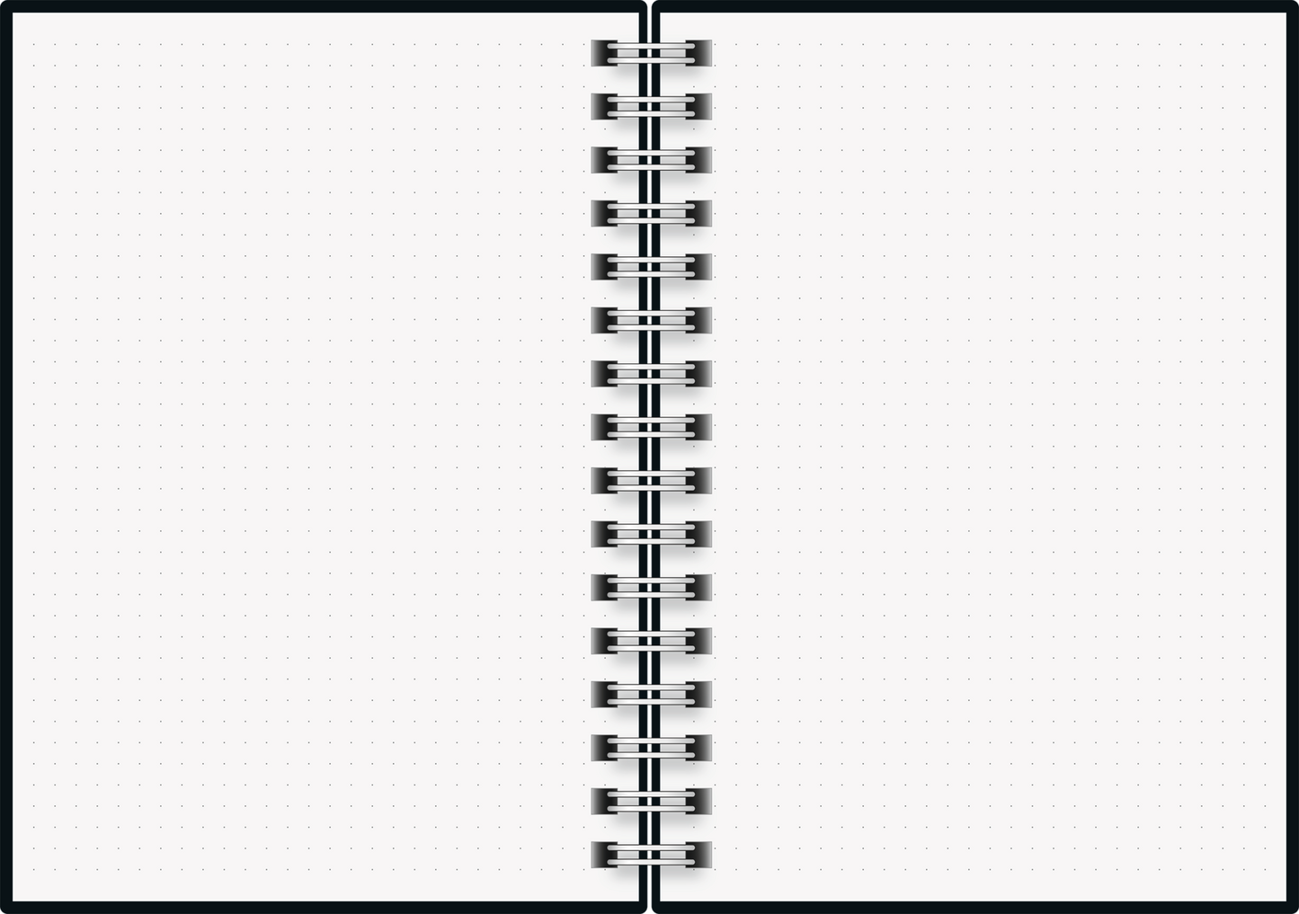 Notizbuch Brunnen Premium Wire, A4, punktiert, schwarz