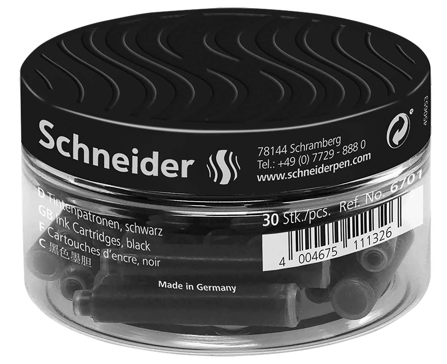 Tintenpatronen Schneider 30 Stück, Runddose