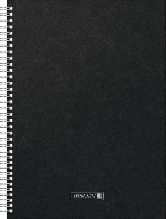 Notizbuch Brunnen Premium Wire, A4, punktiert, schwarz