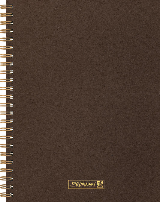 Notizbuch Brunnen Premium Wire, A5, punktiert, chocolate