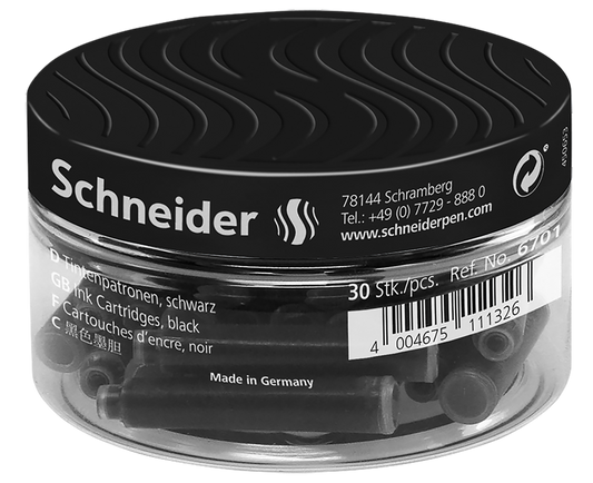 Tintenpatronen Schneider 30 Stück, Runddose