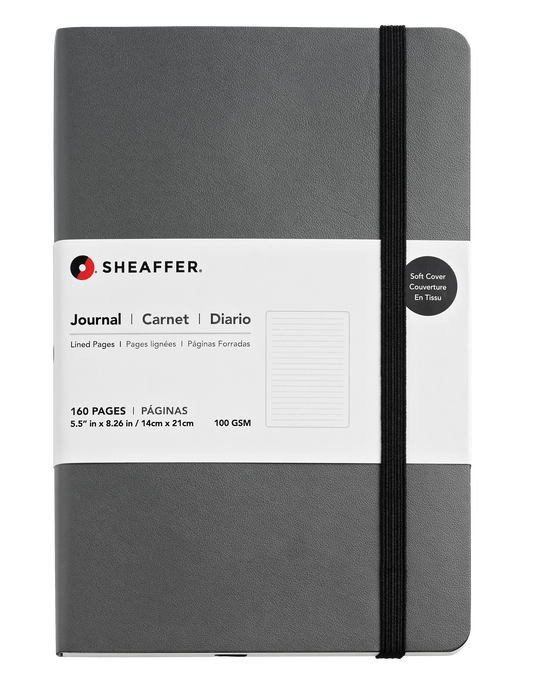 Notizbuch Sheaffer Journal, liniert, soft cover, A5, Medium, grau